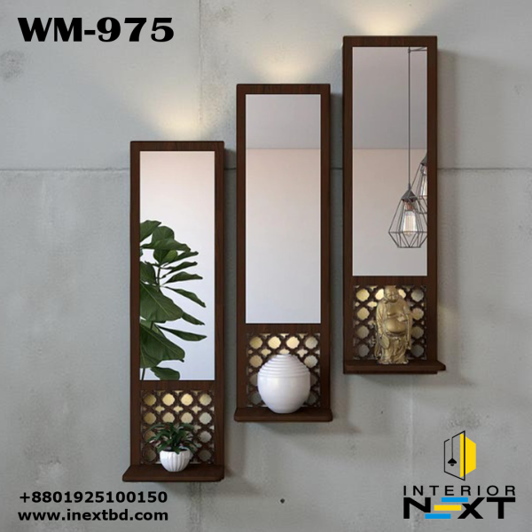 Premium Designer Long Wall Mirror Set of Three