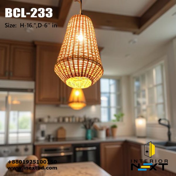 Bamboo Double Hanging Light ( Antique Round Style)