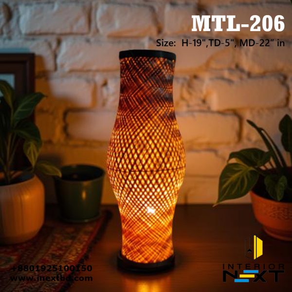 Handcrafted Eco-Friendly Bamboo Capsule Shape Table Lamp Shade