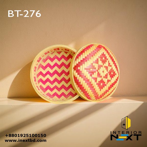 Bamboo Round Ornaments Box