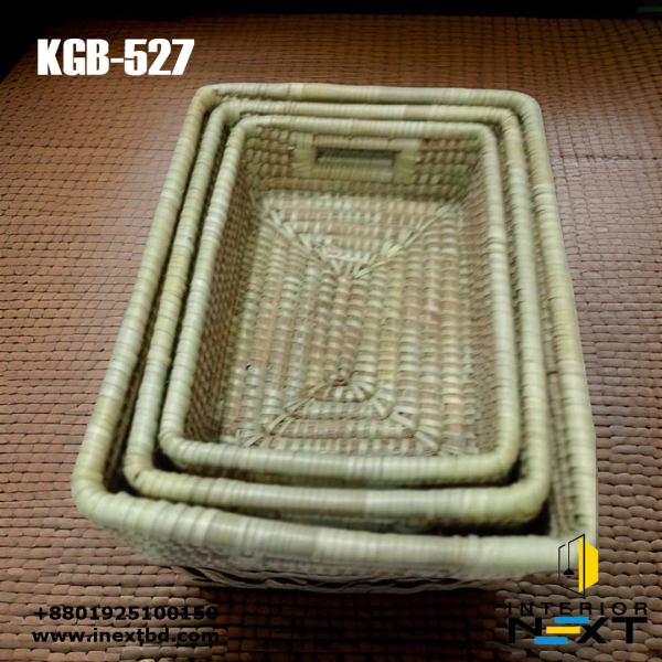 Eco-Friendly Multi-Purpose Square Basket Set – 3 Pieces for Storage & Organization