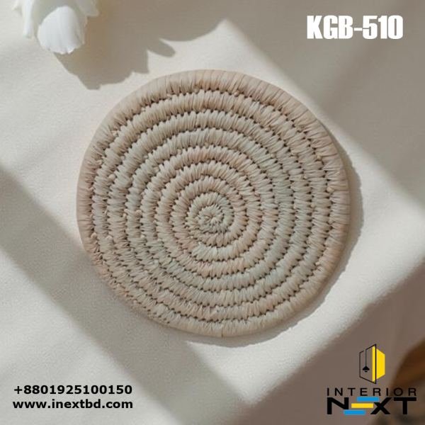 Handwoven Kaisa Grass Round Placemat with Tassel – Eco-Friendly, Heat-Resistant Non-Slip Table Mat (25-30cm)