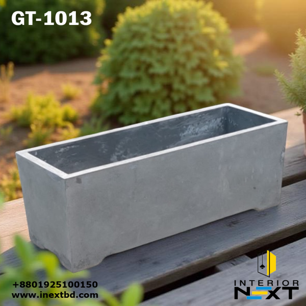 Modern Concrete Rectangular Garden Planter Set