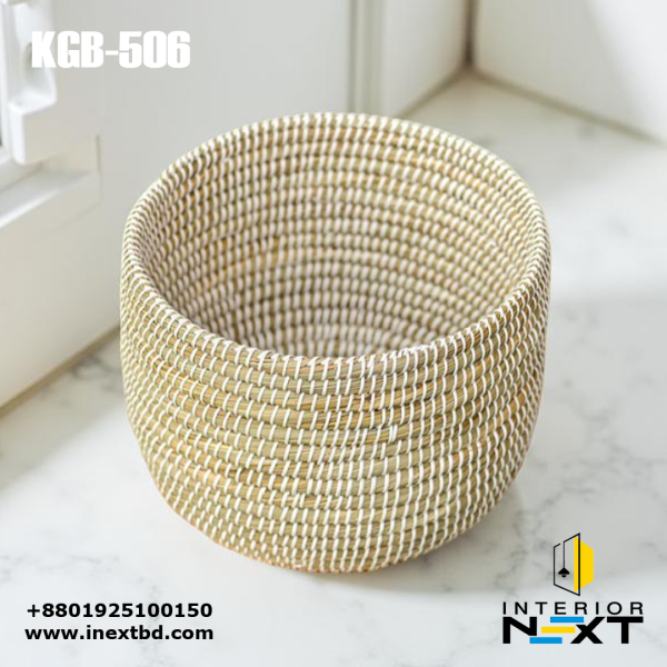 Kaisa Grass U-Shape Basket (Large) – Eco-Friendly Storage Basket for Home, Toys, or Plants