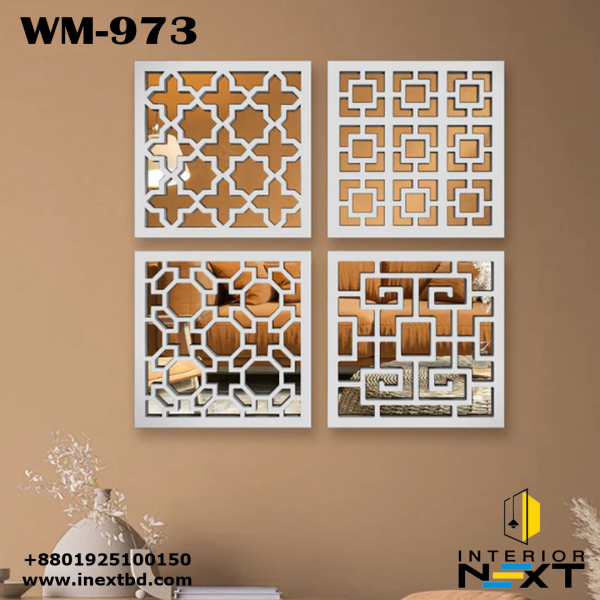 Geometric Harmony Mirror Wall Art
