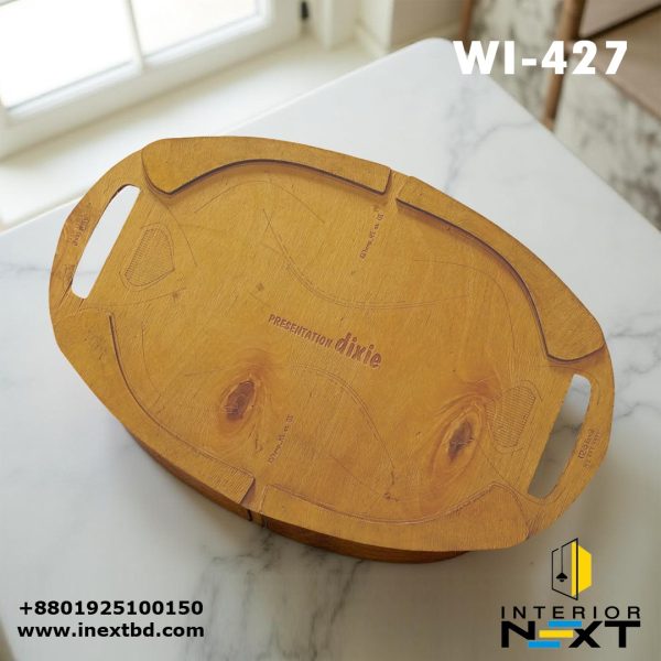 Wooden Serving Tray – Handcrafted Meal Bringer for Kitchen & Dining