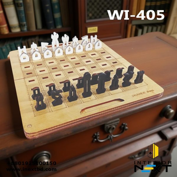 Premium Handcrafted Wooden Chess Board – Eco-Friendly Plotted Chess Set with Polished Finish
