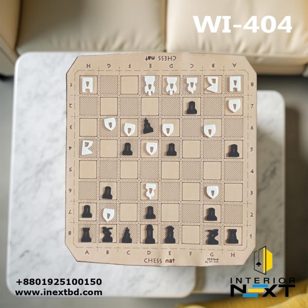 Handcrafted Wooden Chess Mat – Eco-Friendly Polished Strategy Game Board