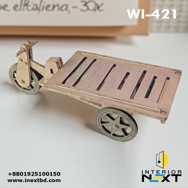 Wooden Handcart Toy – Vangari Pull Vehicle for Kids (Handcrafted Play Set)