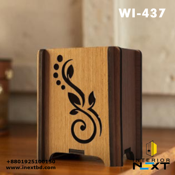 Sustainable Polished Bamboo Pen Holder – Premium Wooden Desk Organizer