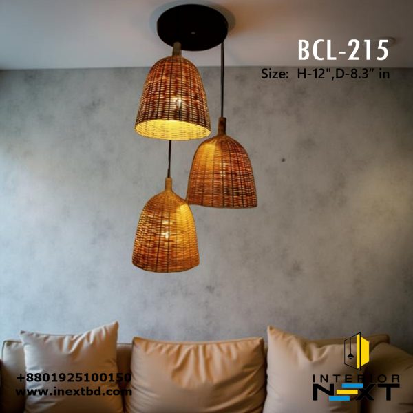 Bamboo Ceiling Hanging Lamp Shade Set