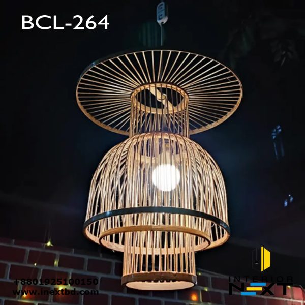 Japanese Style Polished Bamboo Pendant Light