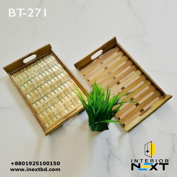 Bamboo Serving Tray Set