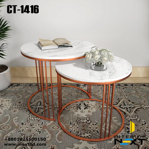 Classic Tethered Copper Nesting Table Set of 2