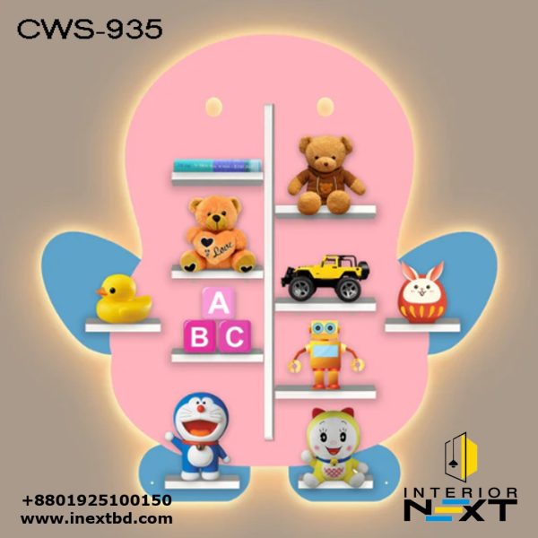 Honey Bee Wooden Wall Shelf with LED Lights