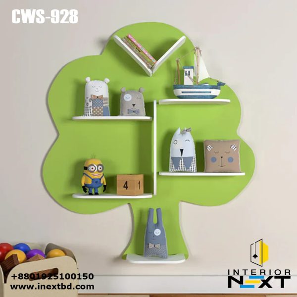Customizable Tree-Shaped Wooden Wall Bookshelf